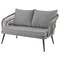 Manhattan Comfort Riviera Rope Wicker 4-Piece 4 Seater Patio Conversation Set with Cushions in Grey OD-CV016-GY - alternate 10